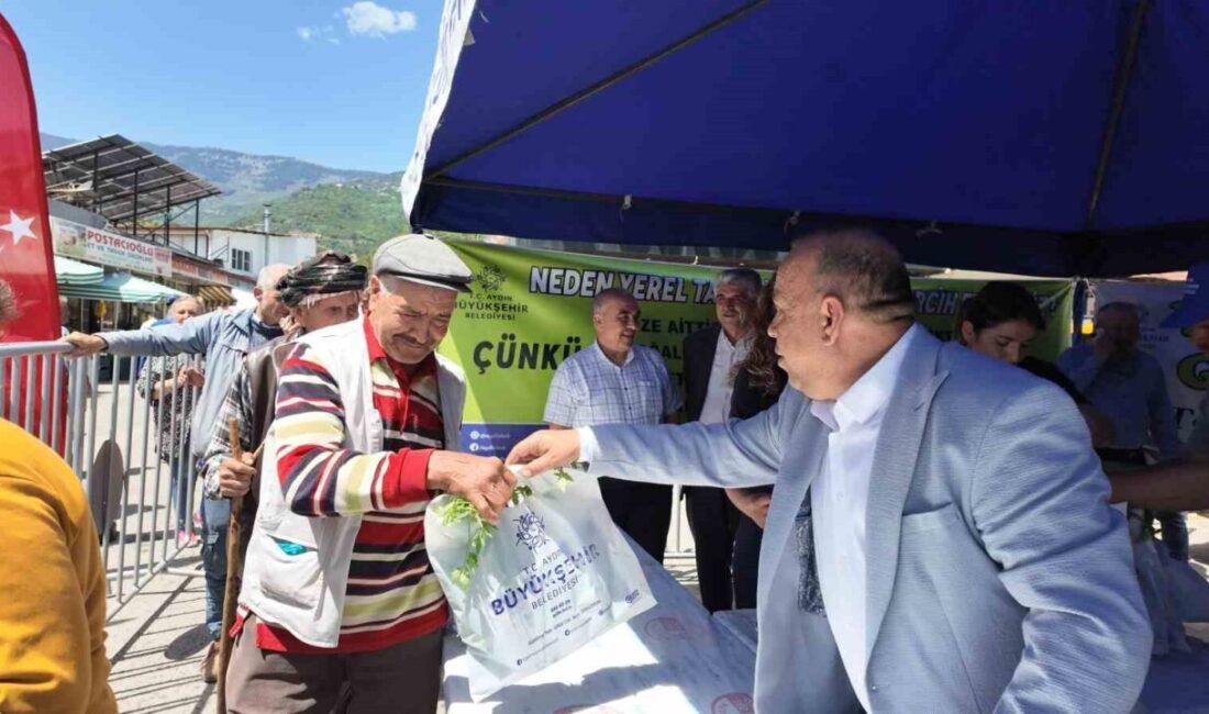 Bozdoğan’da vatandaşlara 25 bin fide dağıtıldı Aydın Büyükşehir Belediye Başkanı Özlem Çerçioğlu’nun öncülüğünde yürütülen Ata tohumları
